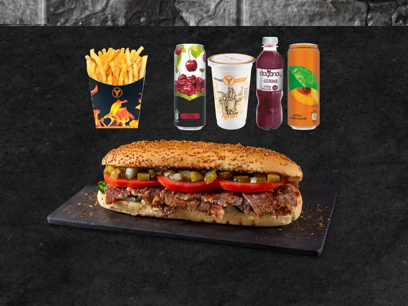 Patatesli Yarım Porsiyon Ekmek Arası Döner