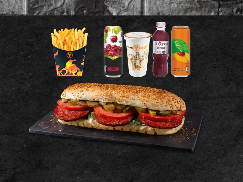 Patatesli Yarım Porsiyon Ekmek Arası Sucuk